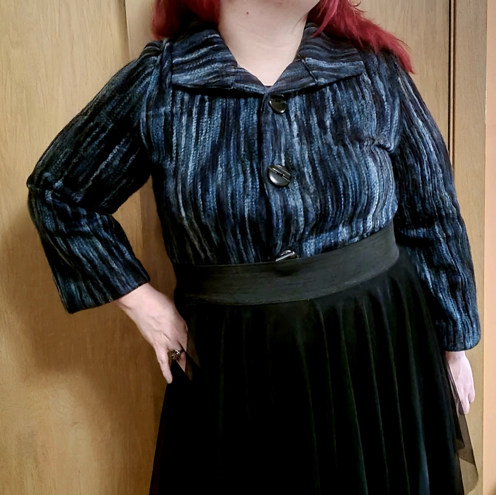 Travelsmith Medium Jacket Blue Button - image 1